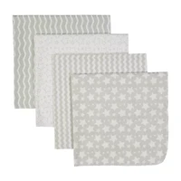 3 Stories Trading Company Baby Striped Blanket And 4 Receiving Blankets