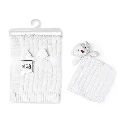 3 Stories Trading Company Baby Cable Knit Gift Set 2-pc. Blanket