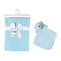 3 Stories Trading Company Baby Cable Knit Gift Set 2-pc. Blanket