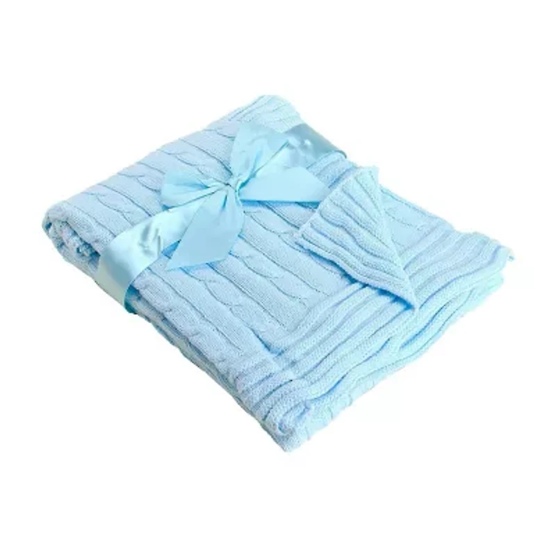 3 Stories Trading Company Baby Cable Knit Gift Set 2-pc. Blanket
