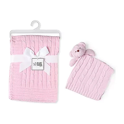 3 Stories Trading Company Baby Cable Knit Gift Set 2-pc. Blanket