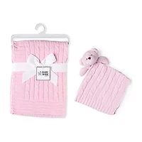 3 Stories Trading Company Baby Cable Knit Gift Set 2-pc. Blanket