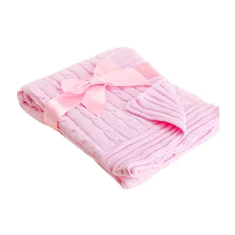 3 Stories Trading Company Baby Cable Knit Gift Set 2-pc. Blanket