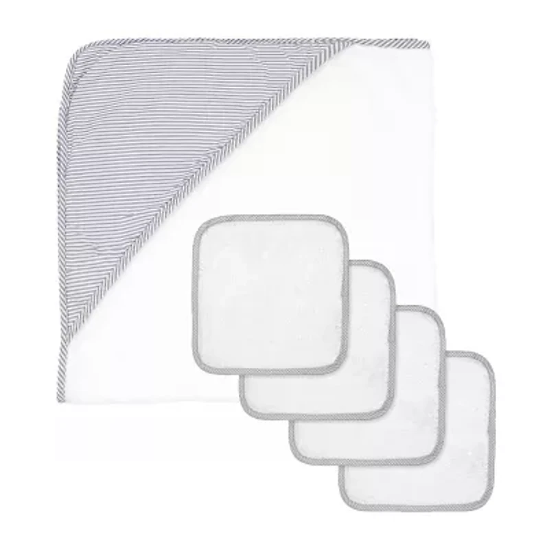 3 Stories Trading Company Baby Hooded Bath Towel With 4 Wash Cloths 5-pc.