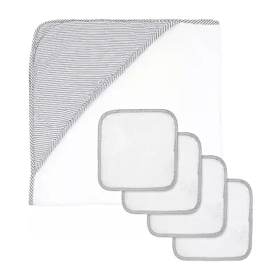 3 Stories Trading Company Baby Hooded Bath Towel With 4 Wash Cloths 5-pc.