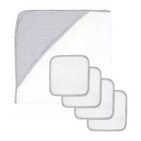 3 Stories Trading Company Baby Hooded Bath Towel With 4 Wash Cloths 5-pc.