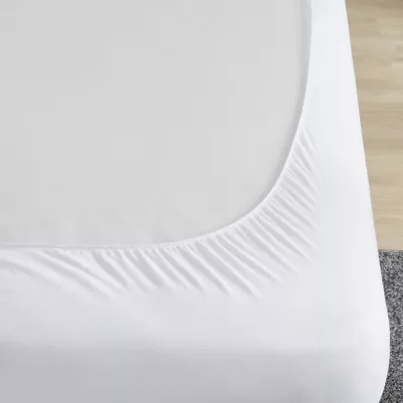 Sleep Philosophy All Natural Cotton Percale Quilted Mattress Pad with Spandex Snug-on Slip Fit Skirt