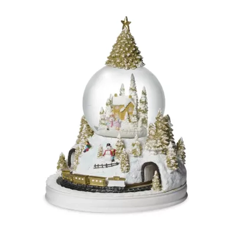 Roman 11in Lighted Musical Dome Plays Music Christmas Tabletop Decor