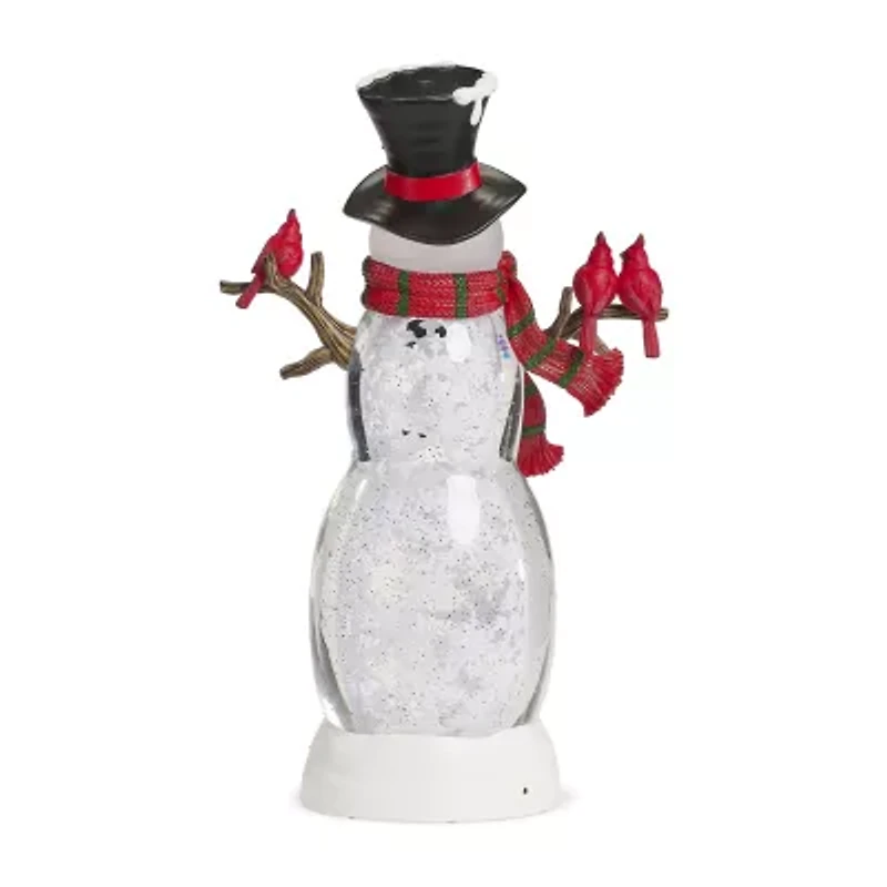 Roman 18in Lighted Swirl Snowman Christmas Tabletop Decor
