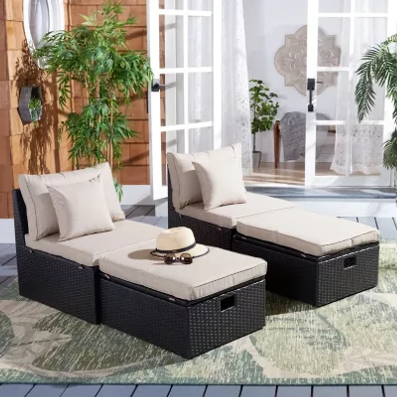 Pramla  4-pc. Patio Lounge Chair and Ottoman Set