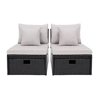 Pramla  4-pc. Patio Lounge Chair and Ottoman Set