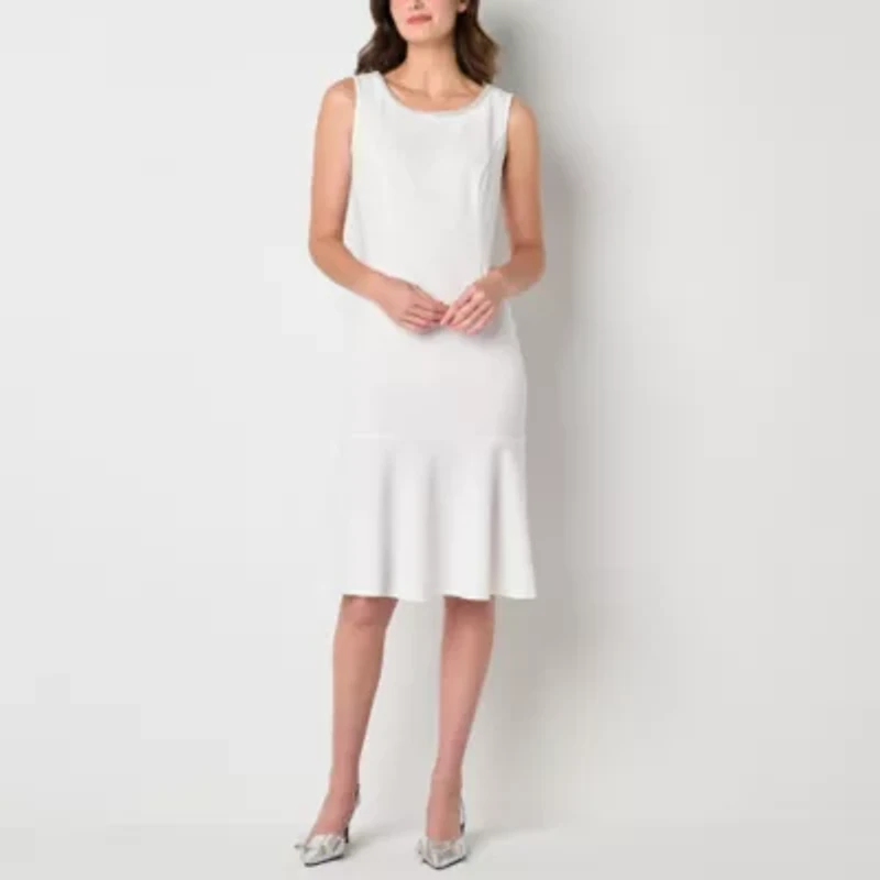 Maya Brooke Womens Windowpane Jacket Dress
