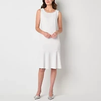 Maya Brooke Womens Windowpane Jacket Dress