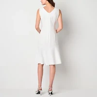 Maya Brooke Womens Windowpane Jacket Dress