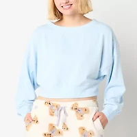 Arizona Fleece Womens Boat Neck Long Sleeve Juniors Sweatshirt
