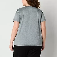 Xersion Womens Performance Crew Neck Short Sleeve T-Shirt Plus