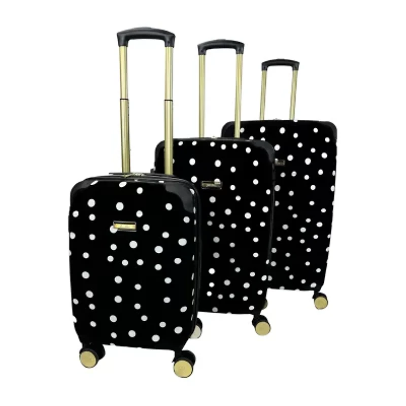 Jenni Chan Polka Dot 3-pc. Hardside Luggage Set