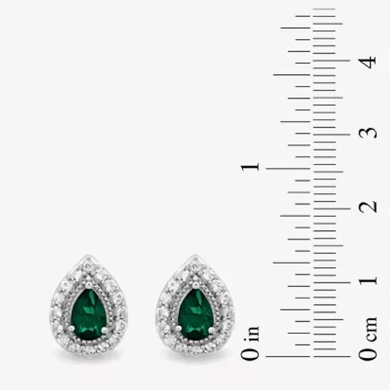 Gemstone Sterling Silver 2-Pc Pear Jewelry Set