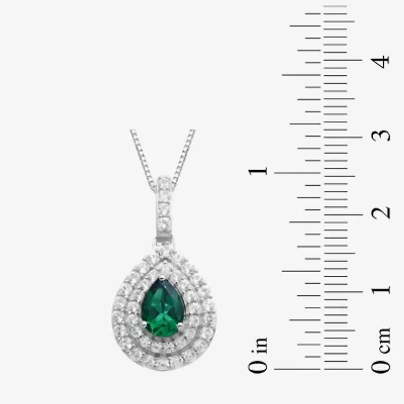 Gemstone Sterling Silver 2-Pc Pear Jewelry Set