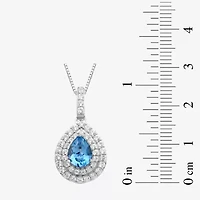 Gemstone Sterling Silver 2-Pc Pear Jewelry Set