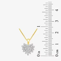 Womens 1 CT. T.W. Natural White Diamond 10K Gold Heart 2-pc. Jewelry Set