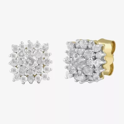 Womens 1 CT. T.W. Natural White Diamond 10K Gold 2-pc. Jewelry Set