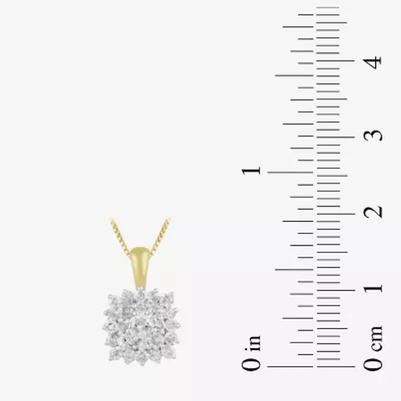 Womens 1 CT. T.W. Natural White Diamond 10K Gold 2-pc. Jewelry Set