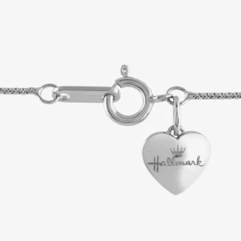 Hallmark Diamonds Womens Diamond Accent Natural White Diamond 14K Two Tone Gold Over Silver Butterfly Heart 18 Inch Pendant Necklace