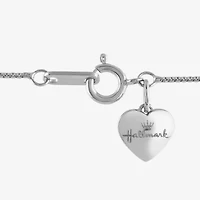 Hallmark Diamonds Womens Diamond Accent Natural White Diamond 14K Two Tone Gold Over Silver Butterfly Heart 18 Inch Pendant Necklace