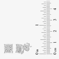 Womens 1/5 CT. Lab Grown White Diamond Sterling Silver Round 2 Pair Earring Set