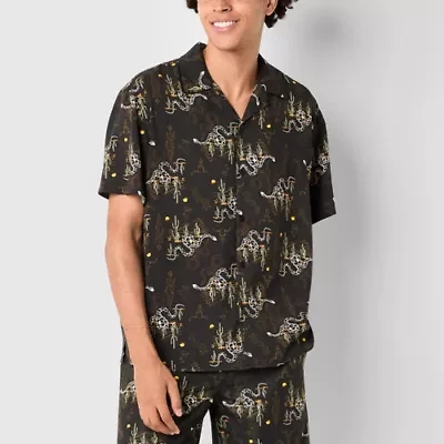 Arizona Mens Short Sleeve Camp Shirt
