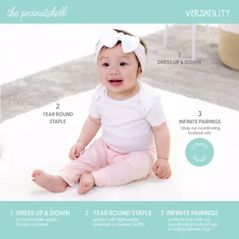 The Peanutshell Baby Girls Easy-on + Easy-off Straight Regular Fit Pull-On Pant