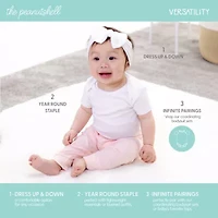 The Peanutshell Baby Girls Easy-on + Easy-off Straight Regular Fit Pull-On Pant