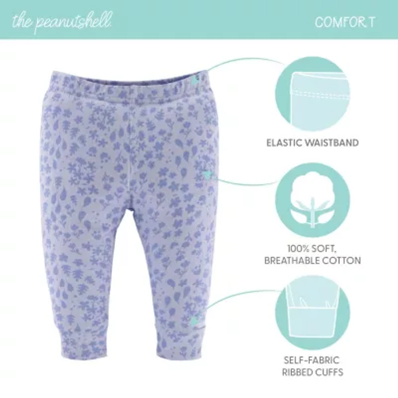 The Peanutshell Baby Girls Easy-on + Easy-off Straight Regular Fit Pull-On Pant