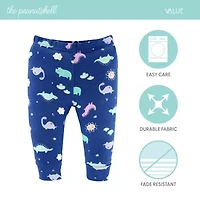 The Peanutshell Baby Girls Easy-on + Easy-off Straight Regular Fit Pull-On Pant