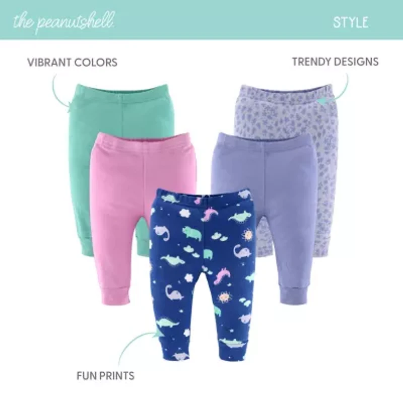 The Peanutshell Baby Girls Easy-on + Easy-off Straight Regular Fit Pull-On Pant