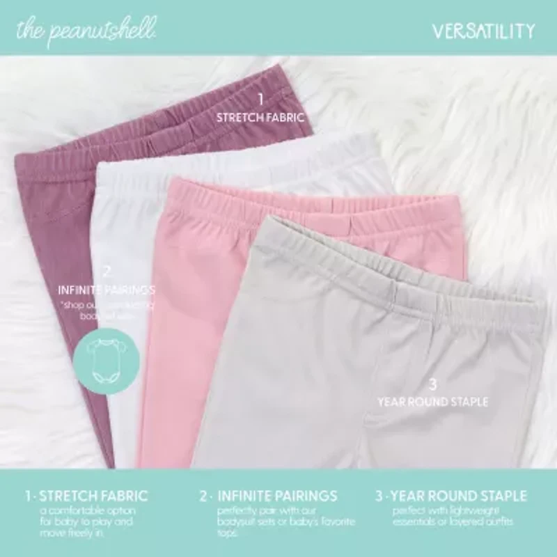 The Peanutshell Baby Girls Easy-on + Easy-off Straight Regular Fit Pull-On Pant