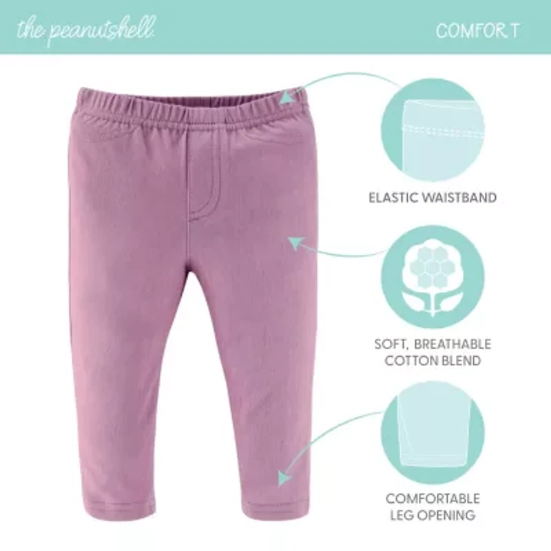 The Peanutshell Baby Girls Easy-on + Easy-off Straight Regular Fit Pull-On Pant