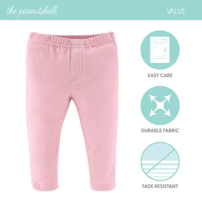 The Peanutshell Baby Girls Easy-on + Easy-off Straight Regular Fit Pull-On Pant