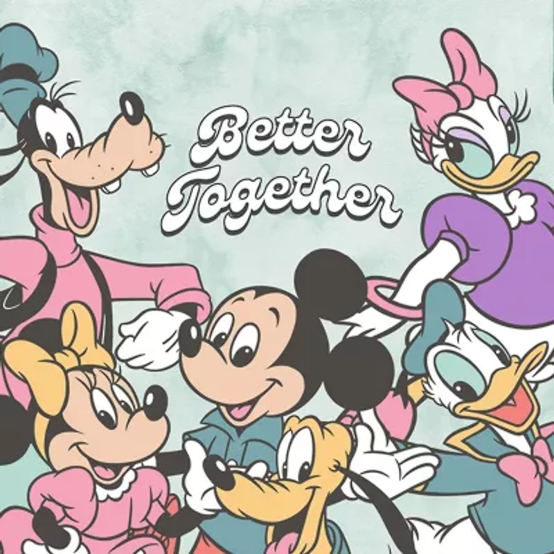 Disney Collection Little & Big Kid Girls Crew Neck Short Sleeve Regular Fit Mickey and Friends Graphic T-Shirt