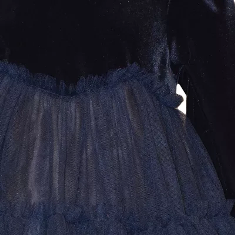 Bonnie Jean Baby Girls Velvet Tutu Long Sleeve Empire Waist Dress