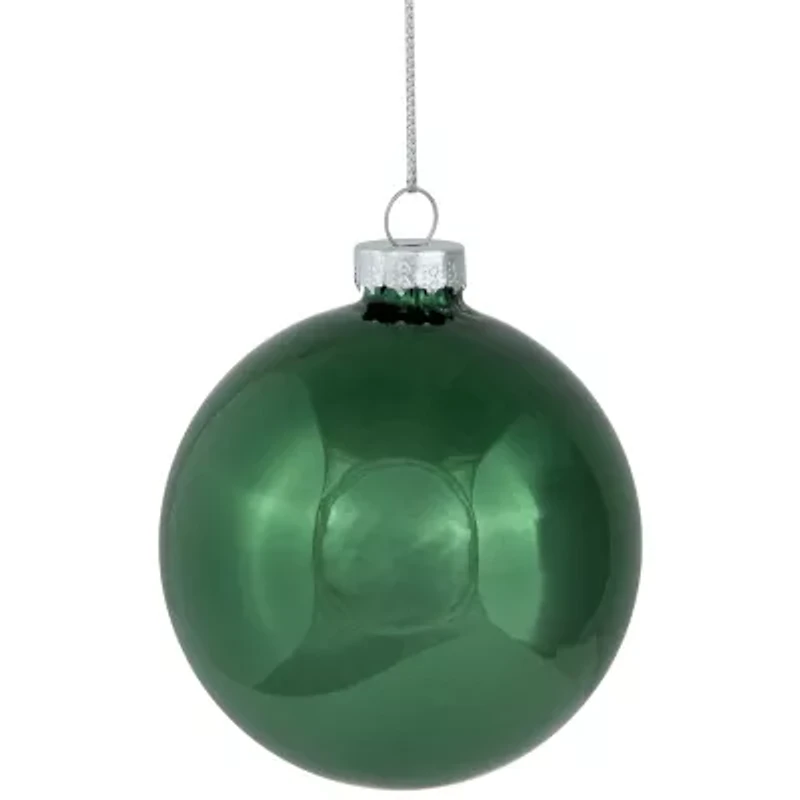 Northlight 3-Finish Glass Ball And Onion - 3in (80mm) - Forest Green - 9ct Christmas Ornament