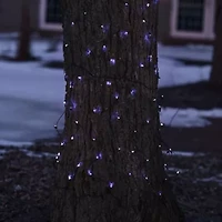 Northlight 2ft X 8ft Blue Led Tree Trunk Wrap Net - Brown Wire Net Lights