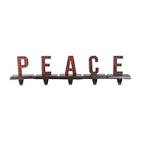 Northlight Buffalo Plaid “Peacein - 6in - 5 Piece Christmas Stocking Holder