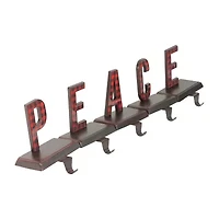 Northlight Buffalo Plaid “Peacein - 6in - 5 Piece Christmas Stocking Holder