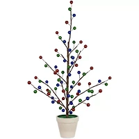 Northlight Glittered Ball Ornament - Unlit 2 Foot Pine Christmas Tree