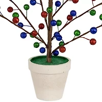 Northlight Glittered Ball Ornament - Unlit 2 Foot Pine Christmas Tree