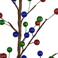 Northlight Glittered Ball Ornament - Unlit 2 Foot Pine Christmas Tree