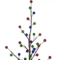 Northlight Glittered Ball Ornament - Unlit 2 Foot Pine Christmas Tree