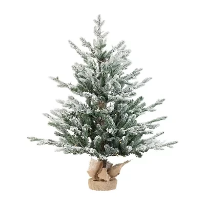 Northlight 3ft Led B/O Tamarack Pine Artificial With Burlap 3 Foot Pine Christmas Tree